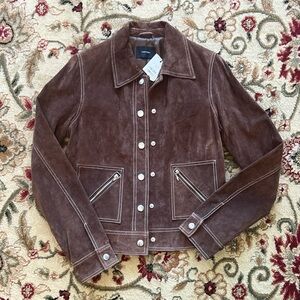 Vero Moda Brown Suede Bomber Jacket